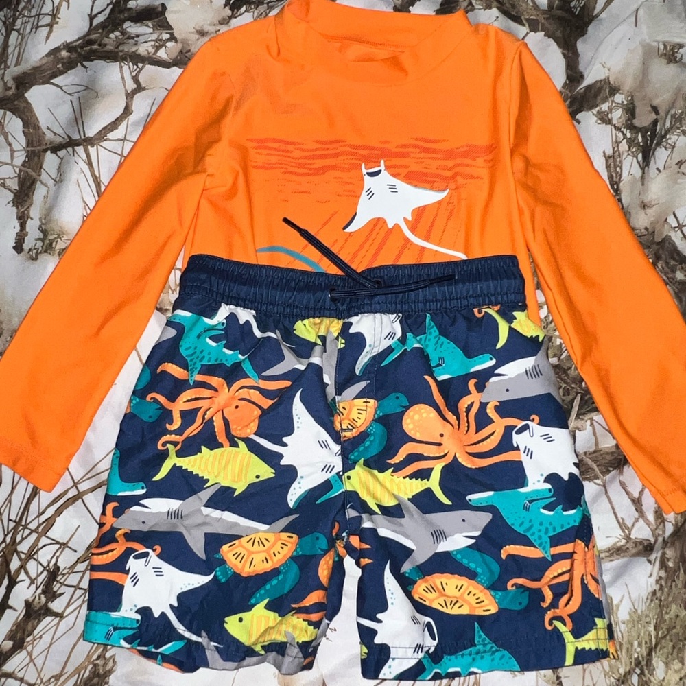 Carter's Rashguard Swim Set size 3t